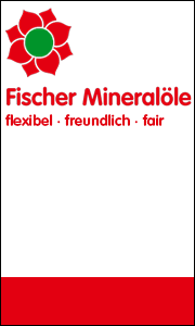 Banner der Paul Fischer GmbH Untermarchtal mit Kontaktdaten, Heizöl-Service und Informationen zu Energieversorgung und Leistungen.